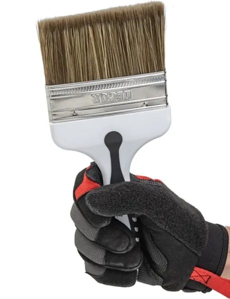 Кисть Black White для лака 100х15мм, темная щетина, 2К ручка DECOR  830-100; 11607150
