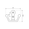 Крючок-вешалка ЕВРОПАКЕТ черный матовый StahlBuro 308  BL/16132; 11614938