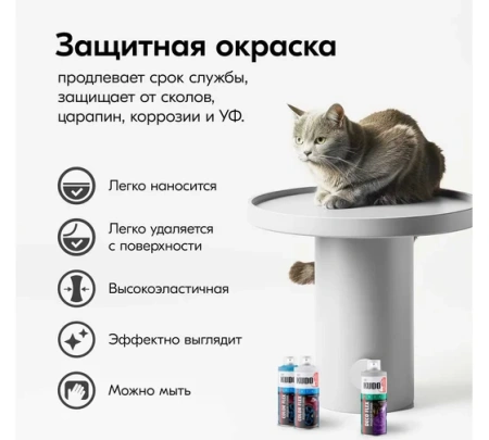 Краска декоративная жидкая резина серая 520мл KUDO DECO FLEX KU-5308; 11598661 