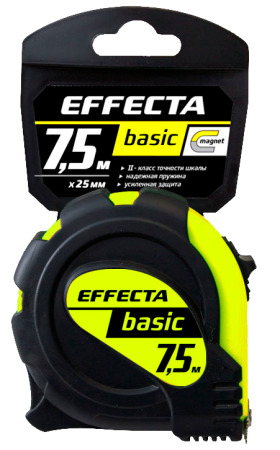 Рулетка 7.5м-25мм с магнитом  EFFECTA Basic  (577525); 11612861