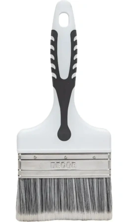 Кисть Black White PREMIUM универсальная 100х15мм, серебристая щетина, 2К ручка DECOR 860-100; 11607154