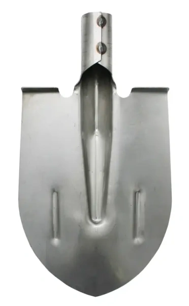 Лопата штыковая 215х394мм из рельсовой стали с ребрами жесткости и черенком МШЗ (ЛШТ-215394РД); УТ-00000020