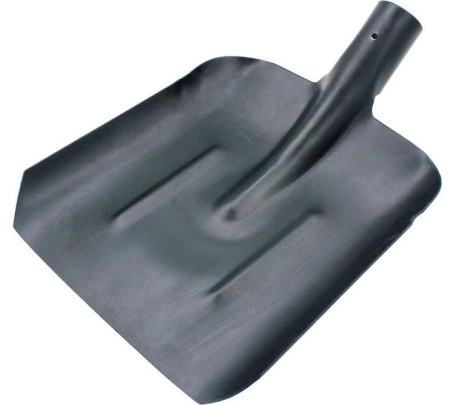 Лопата совковая 235х345мм из рельсовой стали чёрная с ребрами жесткости, тулейка d-40 МШЗ (ЛСВ-235345ЧР); УТ-00000019