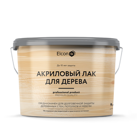 Лак акриловый для дерева 9л Elcon   00-00462957; 11608321