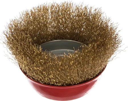 Щетка для УШМ чашка М14 латунированная 100 мм VIRA 576200; УТ-00000352