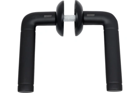 Комплект ручка и защелка матовый черный АРТ АЛЛЮР ПОЛО BL+L45-8 BL (15150/S45); 11614726