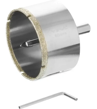 Коронка алмазная по керамике 68 мм трехгранный хвостовик VIRA 559509; УТ-00000223