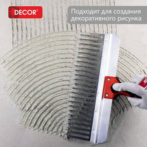 Гребень штукатурный 300мм, толщина 0,5 мм DЕCOR 320-3000; 11613636