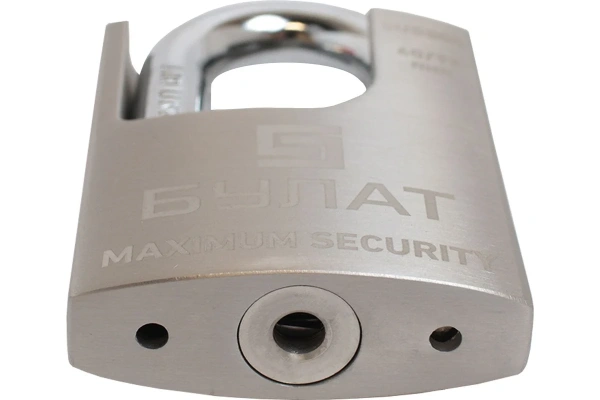 Замок навесной 3 ключа d-10 мм нержавеющая сталь ВС 3-У50 НС БУЛАТ; 11614542