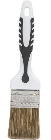 Кисть Black White для лака 50х15мм, темная щетина, 2К ручка DECOR 830-050; 11607152