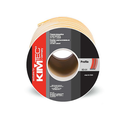 Уплотнитель KIM TEC SD84/4-профиль 50 м (15 мм х 8 мм) черный; 11593679