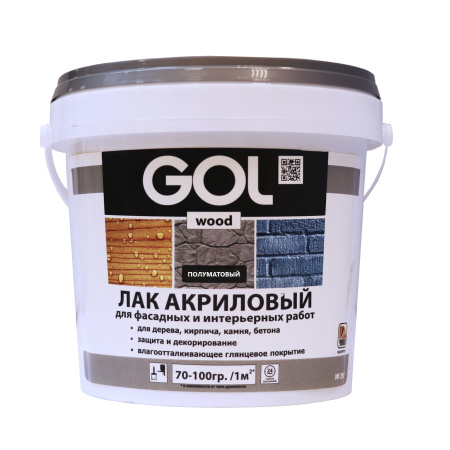 Лак акриловый полуматовый по дереву GOLwood 2,4кг Wd-290-M;  11606055