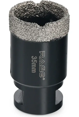 Коронка алмазная 35 мм по керамограниту для УШМ, сухое сверление RAGE 559522;  УТ-00000230