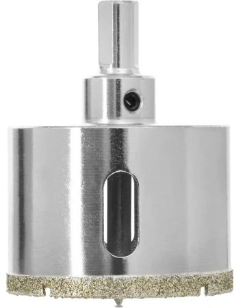 Коронка алмазная по керамике 55 мм трехгранный хвостовик VIRA 559507; УТ-00000219