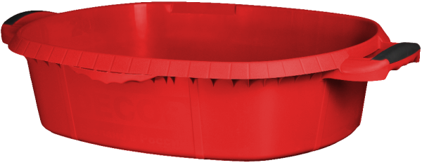Таз 21л хозяйственный 2К ручки красный DЕCOR  633-4021; УТ-00000116