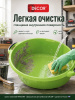 Таз хозяйственный 21л, овальный прорезиненные ручки, зеленый, без запаха, пищевой пластик, ударопрочный DECOR (633-3021); УТ-00000115