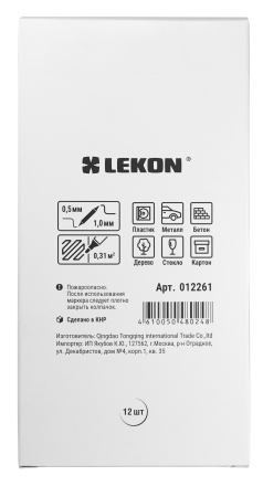 Маркер перманентный двухсторонний синий 0,5-1мм LEKON DUO 012261; 11614365