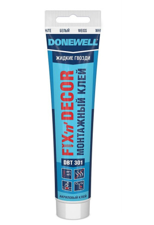 Клей монтажный DONEWELL FIX-n-DECOR белый 85 мл  DBТ-301;  11606704