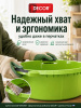 Таз хозяйственный 21л, овальный прорезиненные ручки, зеленый, без запаха, пищевой пластик, ударопрочный DECOR (633-3021); УТ-00000115