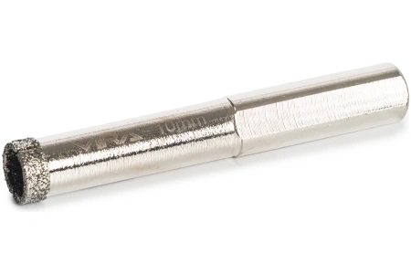 Коронка алмазная по керамике 10 мм трехгранный хвостовик VIRA 559514; УТ-00000200