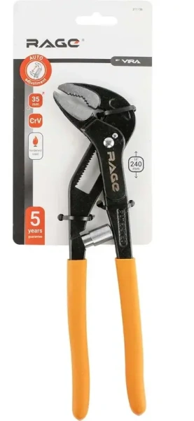 Клещи переставные 240 мм саморегулирующиеся RAGE 311156;  УТ-00000319