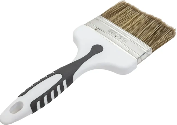 Кисть Black White для лака 100х15мм, темная щетина, 2К ручка DECOR  830-100; 11607150