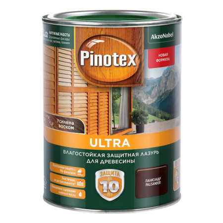 Лазурь Pinotex Ultra 1 литр белый 11588312