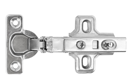 Петля-мини мебельная D26 Clip-On полунакладная с доводчиком, хром уп.2шт. StahlBuro 15909; 11615065