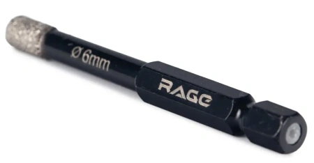 Коронка алмазная по керамограниту 6мм с шестигранным хвостовиком RAGE 559531; УТ-00000235
