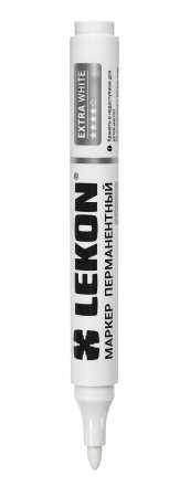 Маркер перманентный 3мм белый LEKON EXTRA WHITE 012393; 11614373