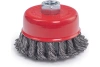 Щетка для УШМ чашка крученая 75мм  М14,сталь 0.5мм VIRA 577075; УТ-00000321