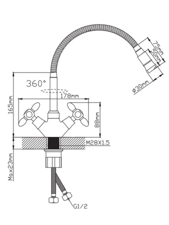 Смеситель для кухни с высоким гибким изливом зеленый ЭВЕРЕСТ В58-071Е; 11598062 Смеситель для кухни с высоким гибким изливом зеленый ЭВЕРЕСТ В58-071Е; 11598062