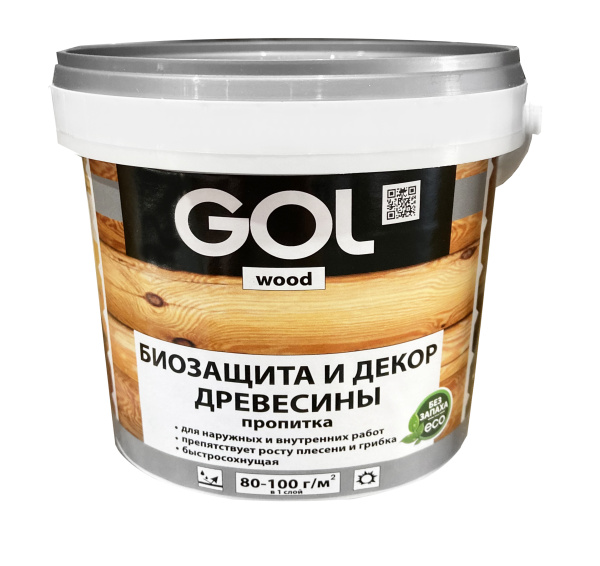 Пропитка защитно-декоративная GOL wood  орех