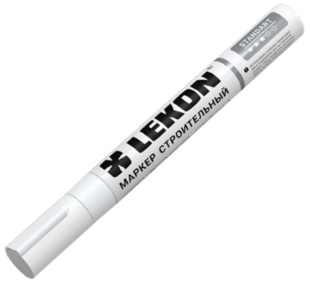 Маркер с нитроэмалью 4мм белый LEKON Standart 011904; 11614381