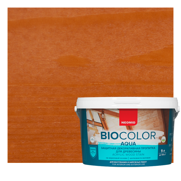 Защитный состав для дерева NEOMID BIO COLOR aqua Клен 9л; 11594384