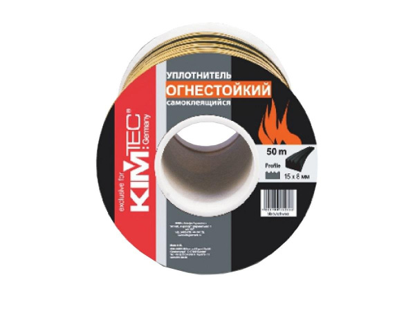 Уплотнитель огнестойкий KIM TEC SD-139N/4-850, (15мм x 8мм)  50 м; 11592219