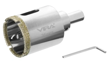 Коронка алмазная по керамике 35 мм трехгранный хвостовик VIRA 559504; УТ-00000211