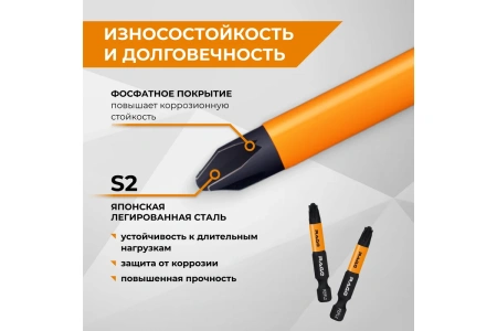 Биты магнитные S2 PZ/FL2 x 50 мм 2 шт RAGE by VIRA 554139; УТ-00000774