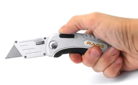 Нож усиленный трапециевидный складной с выдвижным лезвием RAGE 831111; УТ-00000308