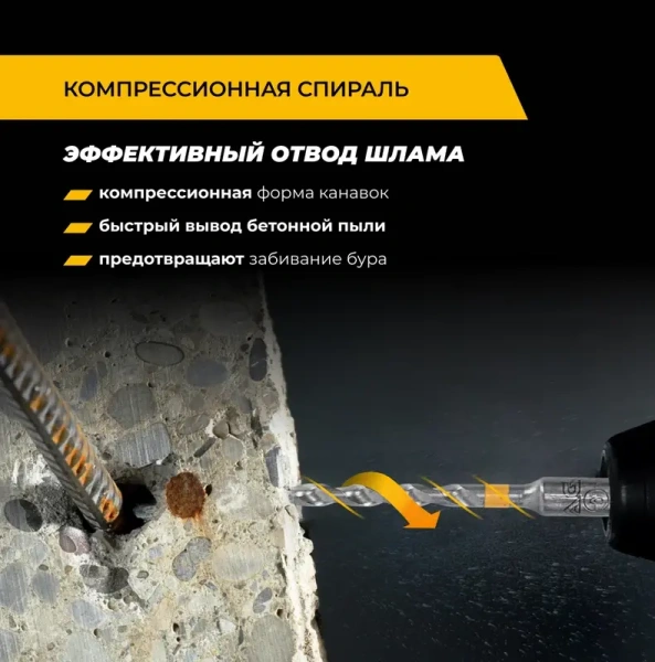 Бур по железобетону 10х160 мм SDS+ Quadro-X RAGE Furious 567016; УТ-00000371