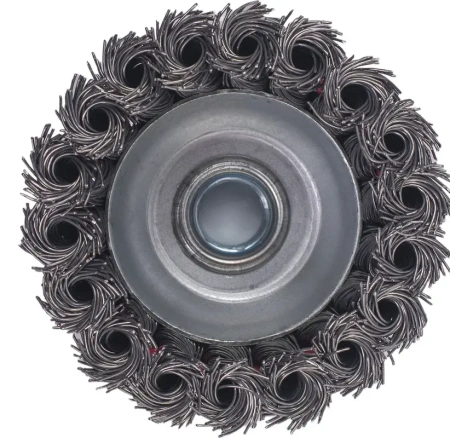 Щетка для УШМ чашка крученая 75мм  М14,сталь 0.5мм VIRA 577075; УТ-00000321