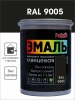 Эмаль акриловая глянцевая №608 черная RAL 9005, 1кг  PALIZH СЕ-608-1; 11605622