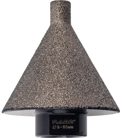 Фреза алмазная конусная для УШМ (9-50 мм; grit 40/50; М14) RAGE 559602; УТ-00000355