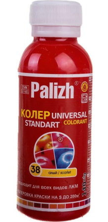Колер универсальный PALIZH №38 алый 100 мл; 11598368
