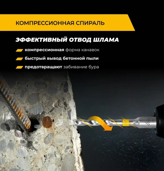 Бур по железобетону 6х110 мм SDS+ Quadro-X RAGE Furious 567611; УТ-00000368