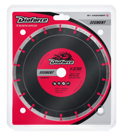 Диск отрезной алмазный 230х22,23 мм по камню DIAFORCE  (500011); 11612905