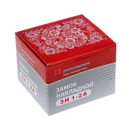 Замок  накладной АЛЛЮР ЗН 1-2А, 2 ригеля, 5 ключей; 11599724