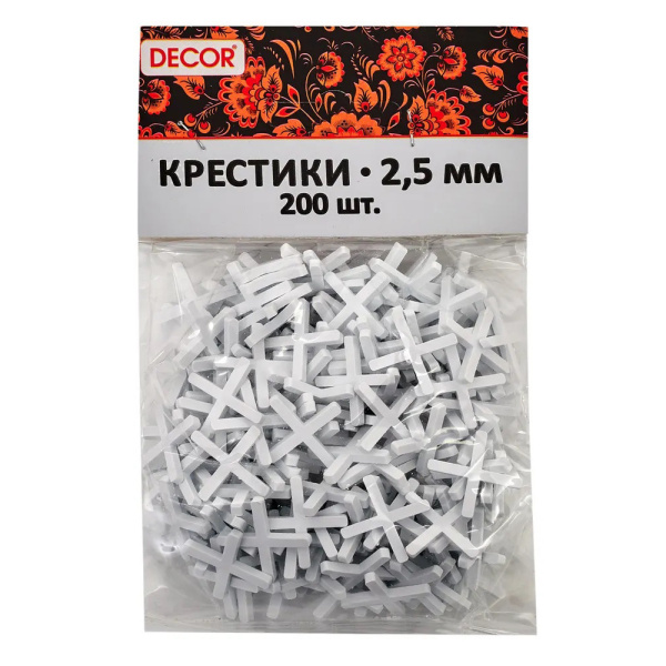 Крестики для кафеля 2,5мм 200шт 338-0025;  11606730