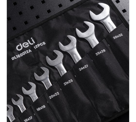 Набор двусторонних гаечных ключей 12 шт Deli DL160012A; 11612684