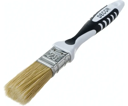 Кисть Black White универсальная 25х15мм, светлая смешанная щетина DECOR 880-025; 11606309